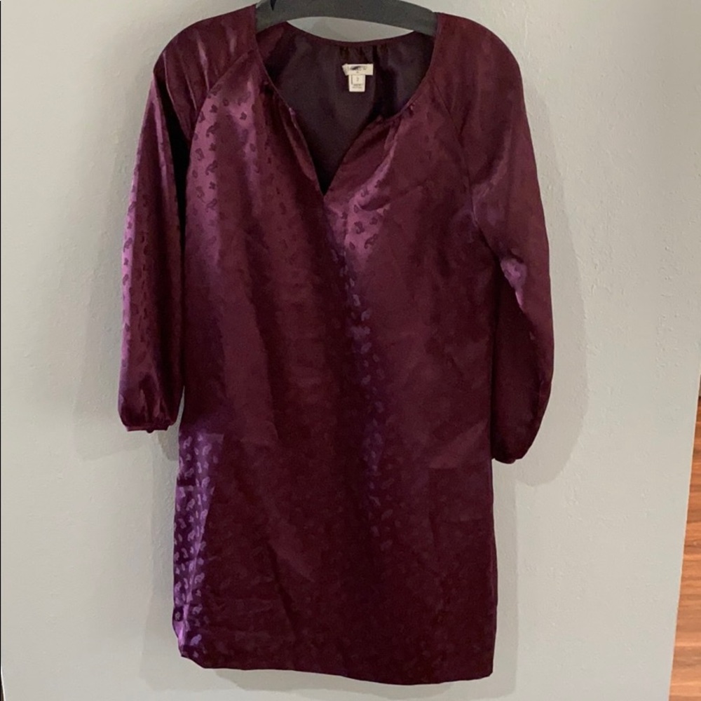 Jcrew maroon subtle leopard print dress (worn once